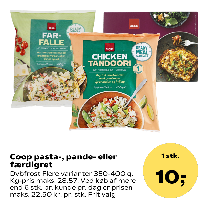 Coop pasta-, pande- eller færdigret