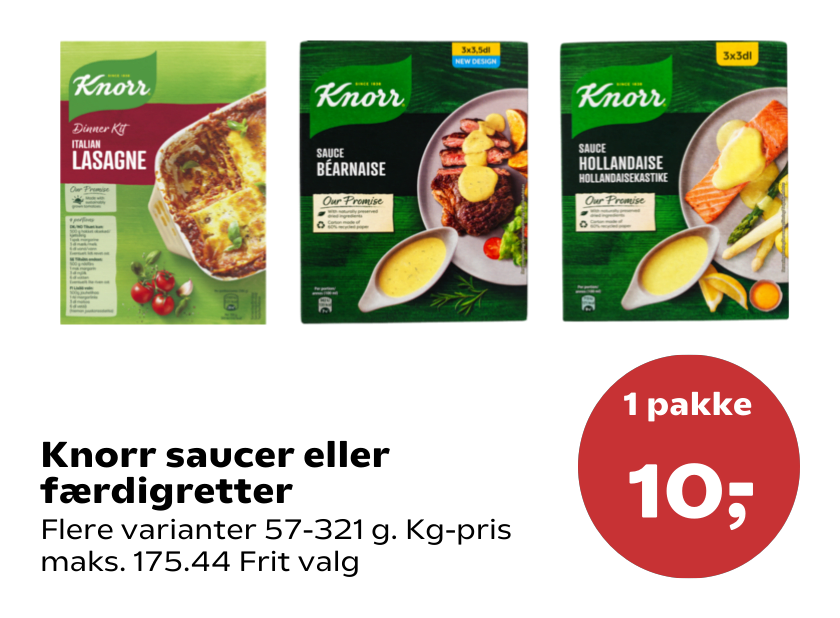 Knorr saucer eller færdigretter