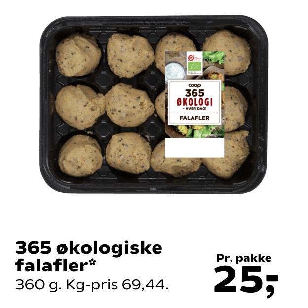 365 økologiske falafler