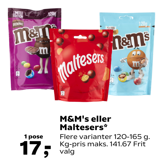 M&M's eller Maltesers