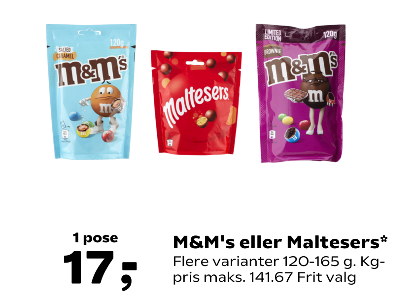 M&M's eller Maltesers