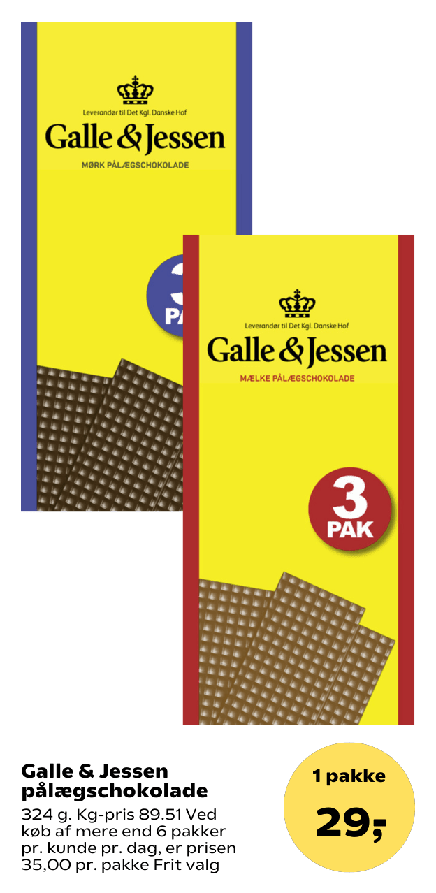 Galle & Jessen pålægschokolade