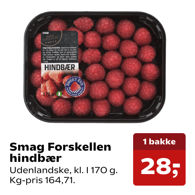 Smag Forskellen hindbær