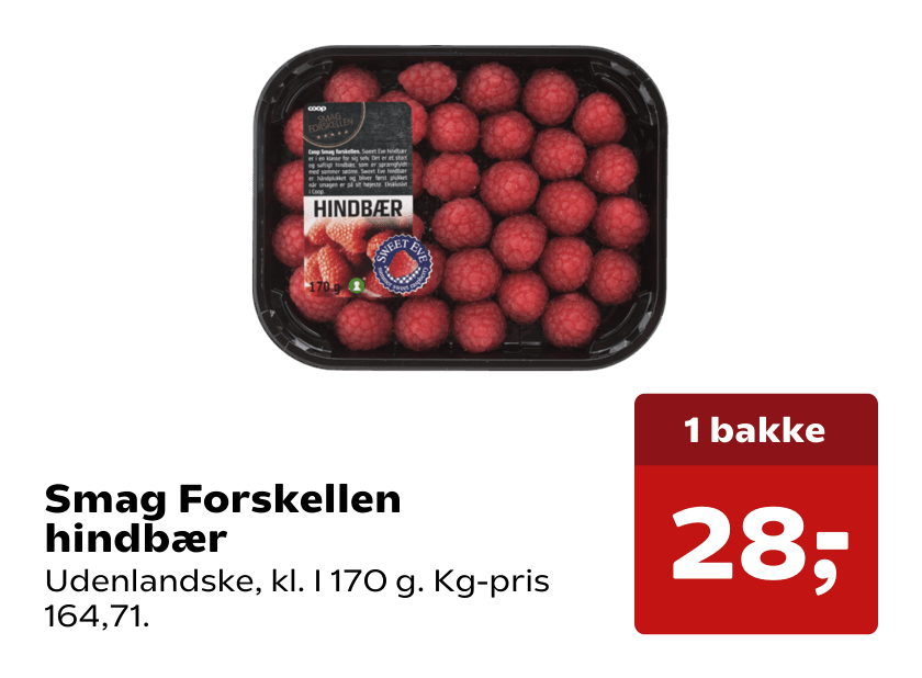 Smag Forskellen hindbær