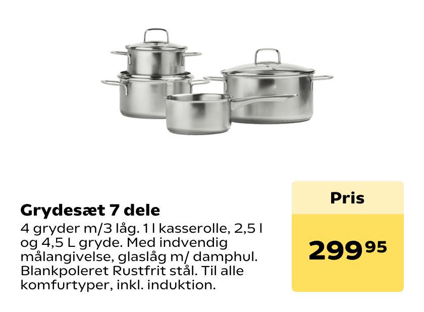 Grydesæt 7 dele