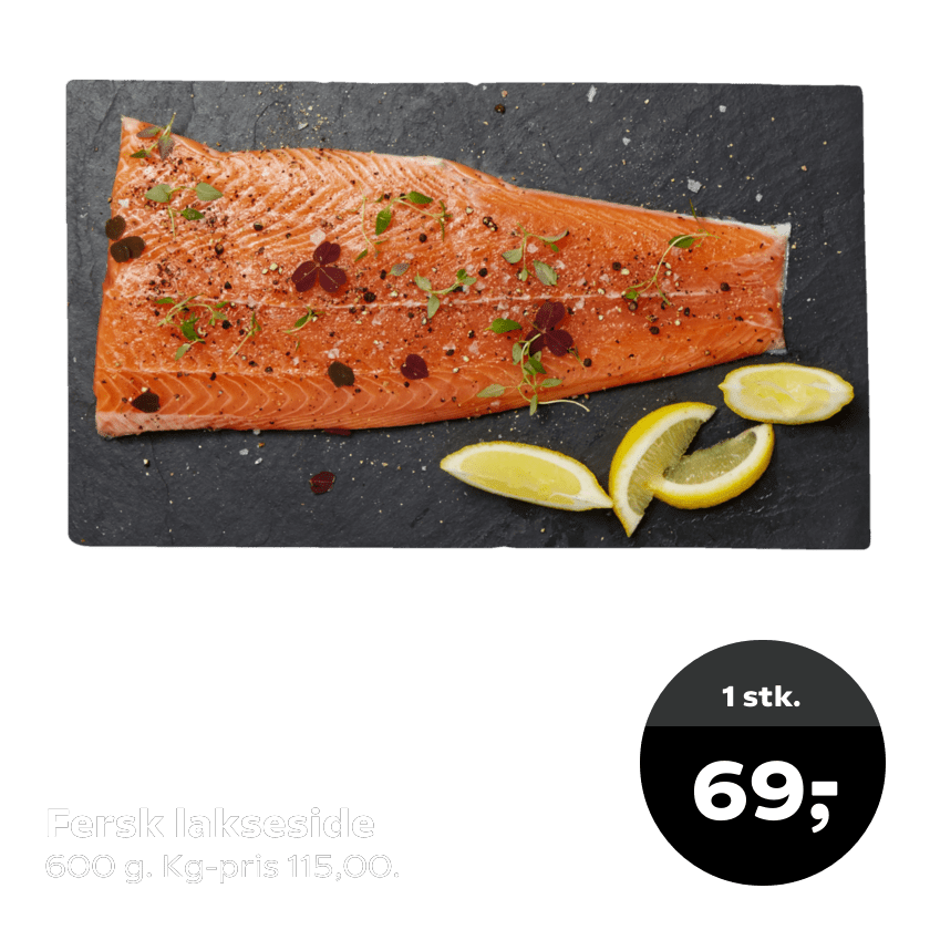 Fersk lakseside