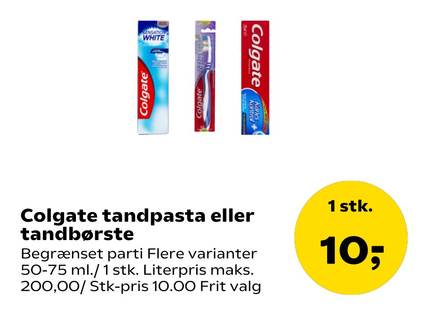 Colgate tandpasta eller tandbørste