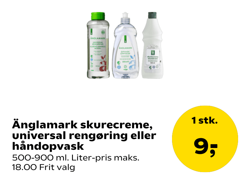 Änglamark skurecreme, universal rengøring eller håndopvask