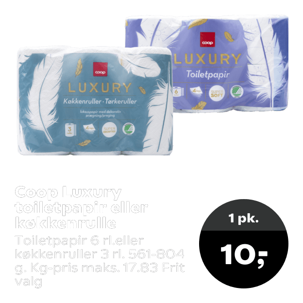 Coop Luxury toiletpapir eller køkkenrulle