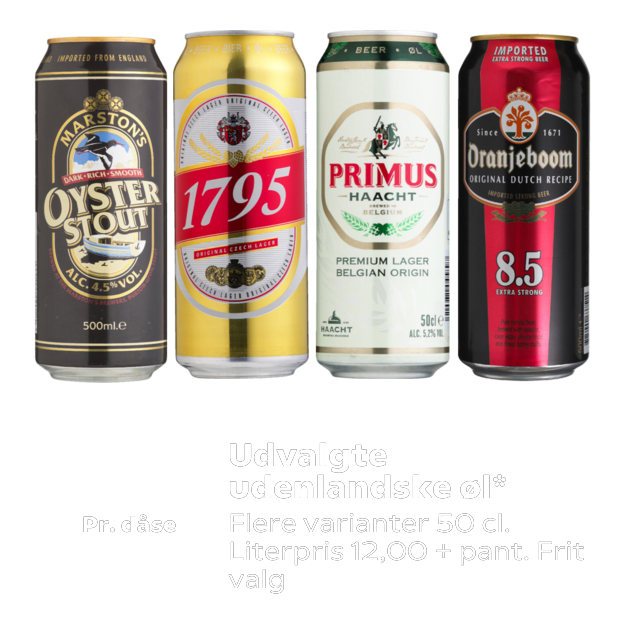 Udvalgte udenlandske øl