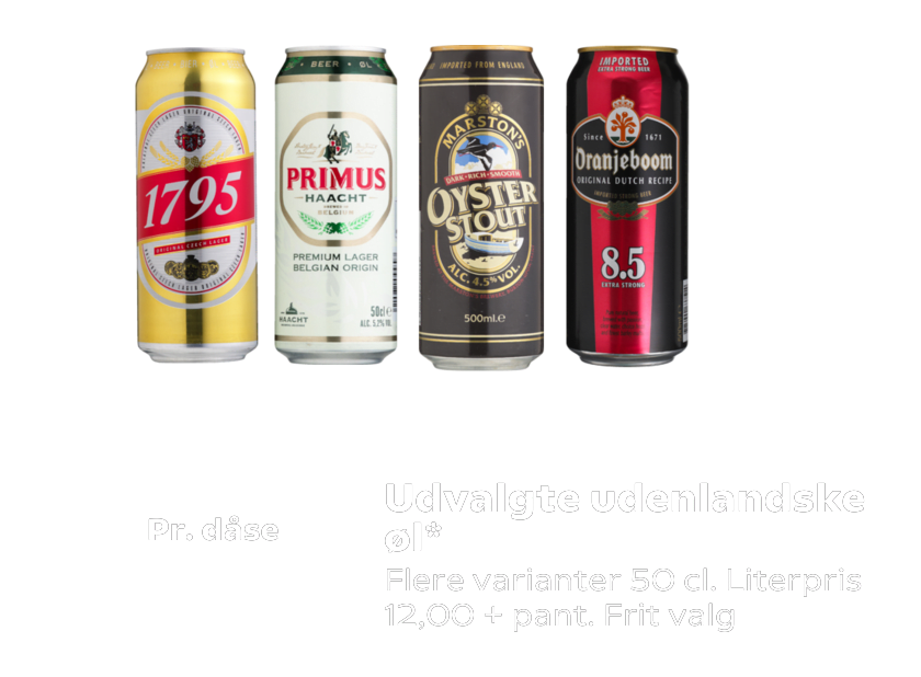 Udvalgte udenlandske øl