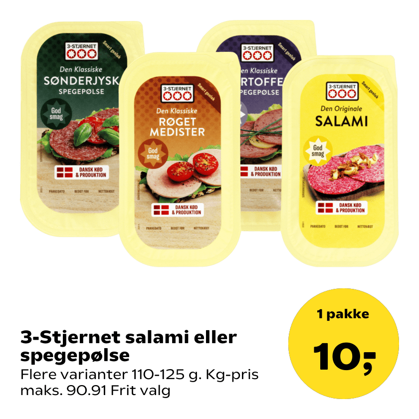 3-Stjernet salami eller spegepølse