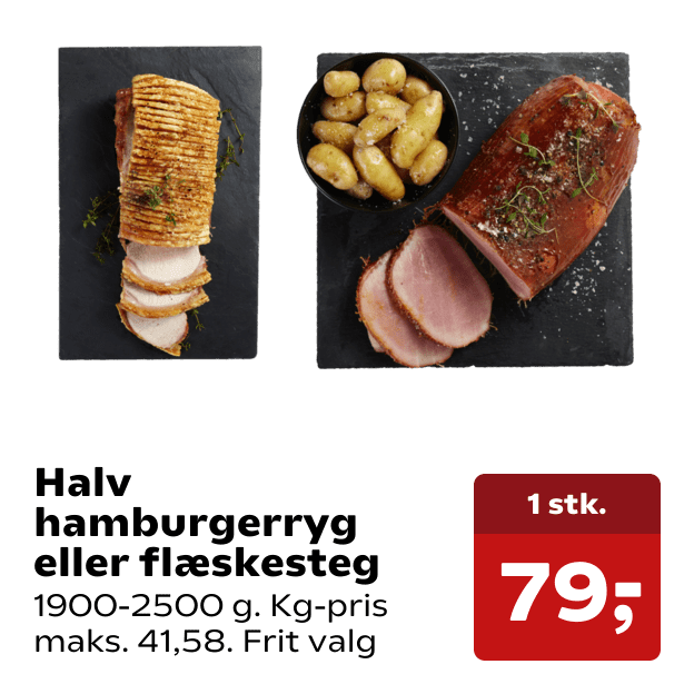 Halv hamburgerryg eller flæskesteg