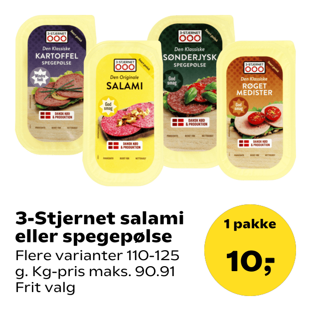 3-Stjernet salami eller spegepølse
