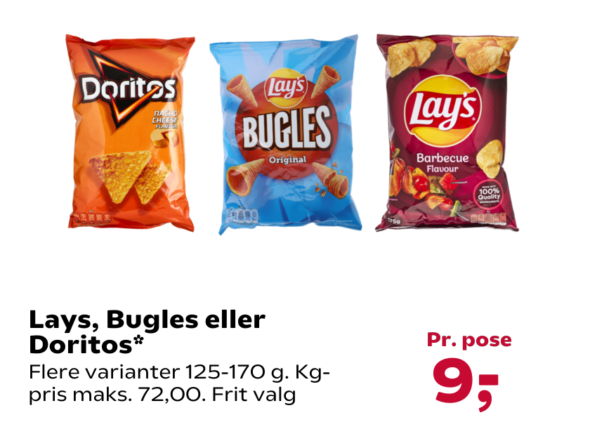 Lays, Bugles eller Doritos