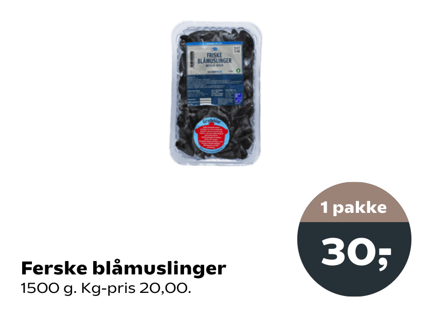 Ferske blåmuslinger