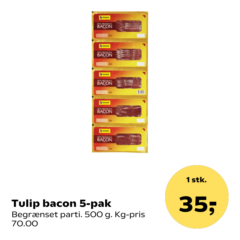 Tulip bacon 5-pak