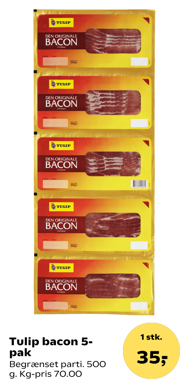 Tulip bacon 5-pak