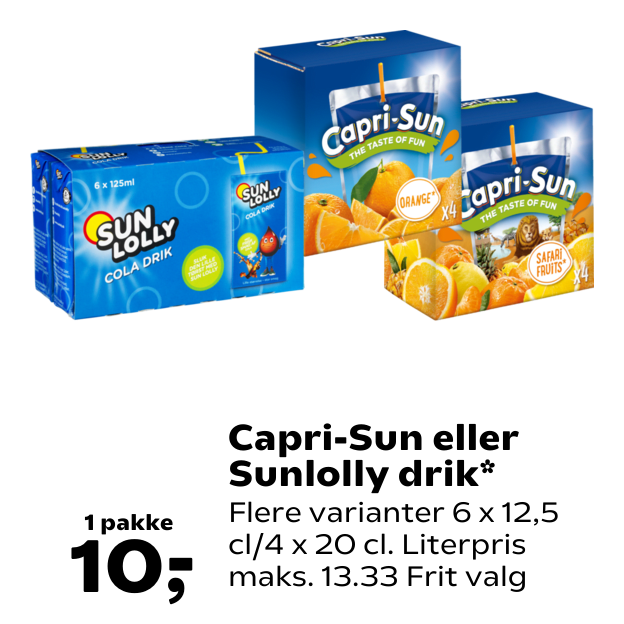 Capri-Sun eller Sunlolly drik