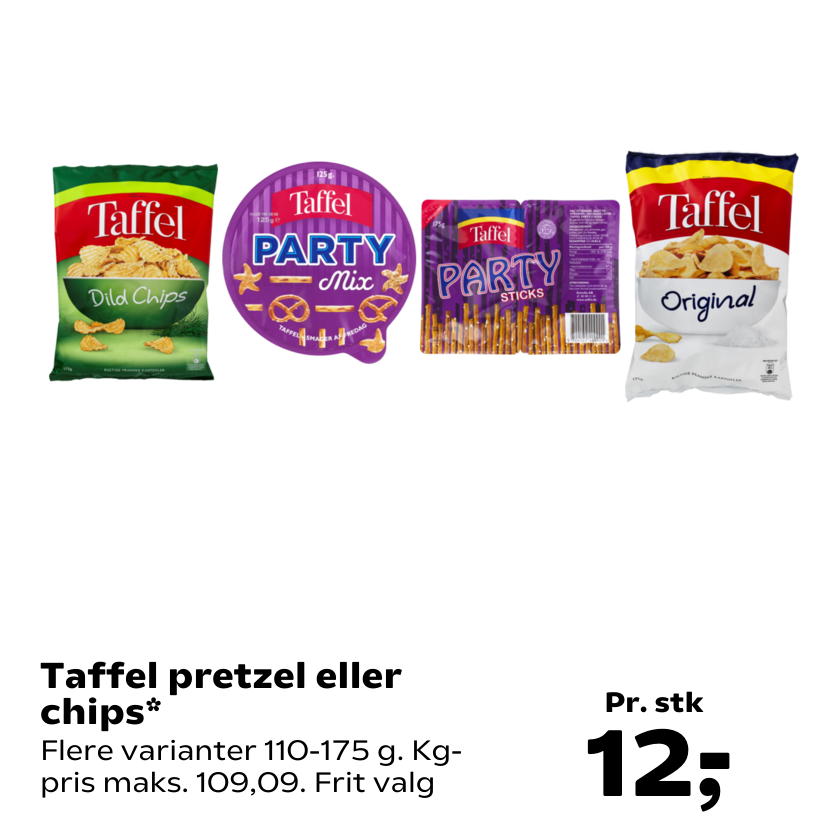 Taffel pretzel eller chips