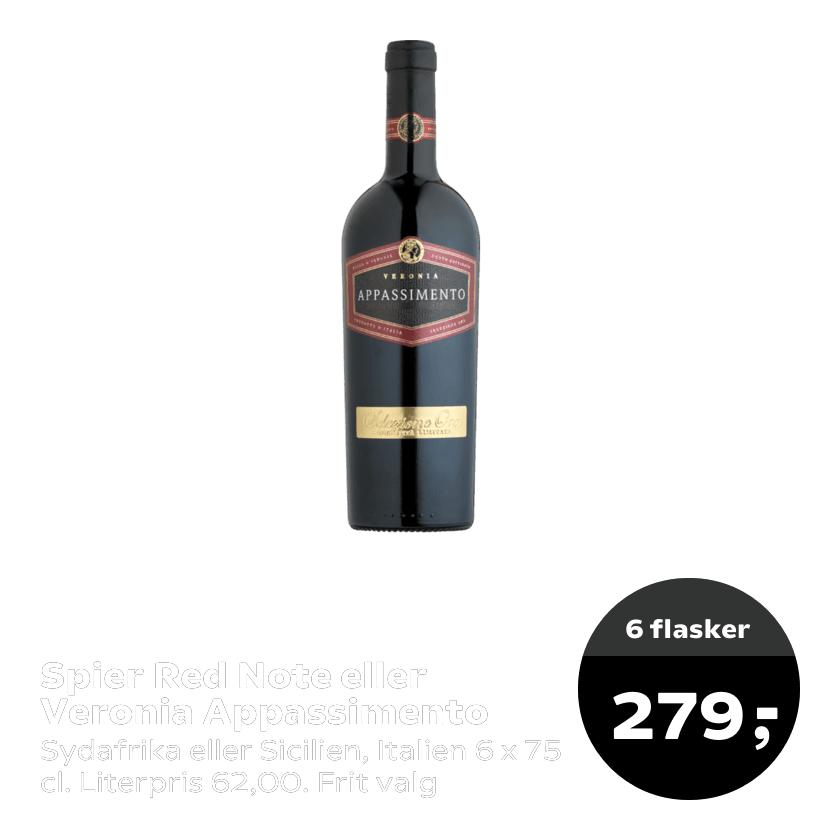 Spier Red Note eller Veronia Appassimento