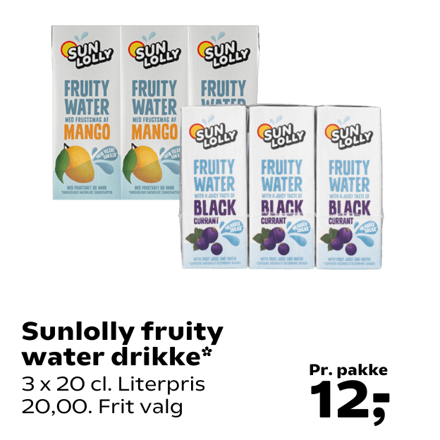 Sunlolly fruity water drikke