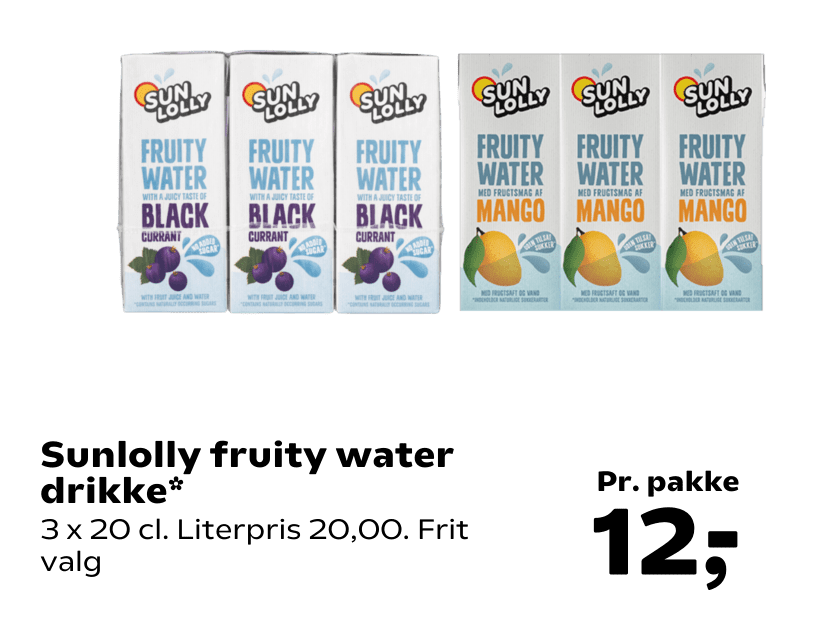 Sunlolly fruity water drikke
