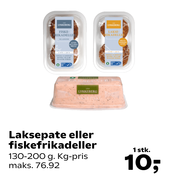 Laksepate eller fiskefrikadeller