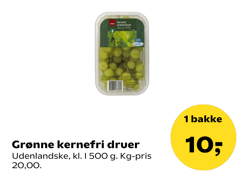 Grønne kernefri druer