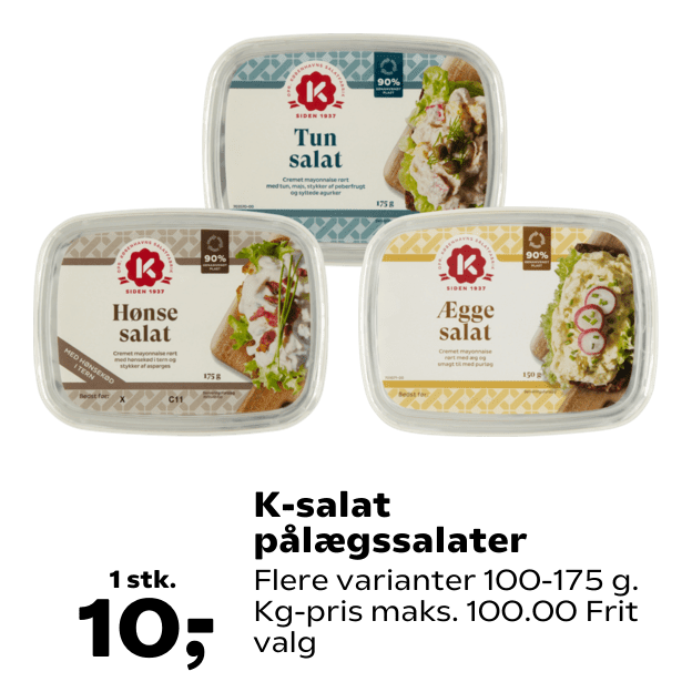 K-salat pålægssalater