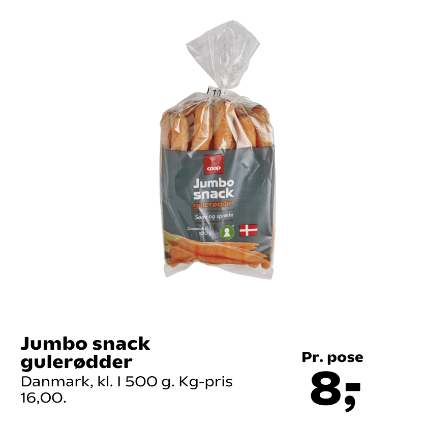 Jumbo snack gulerødder