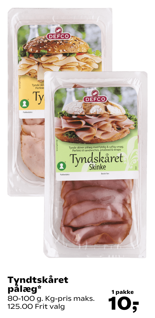 Tyndtskåret pålæg