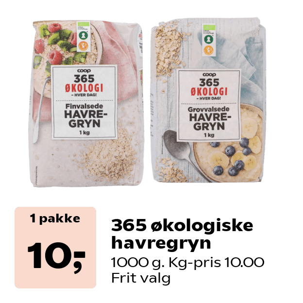 365 økologiske havregryn