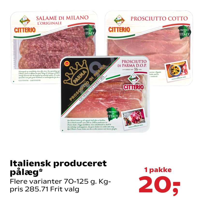 Italiensk produceret pålæg