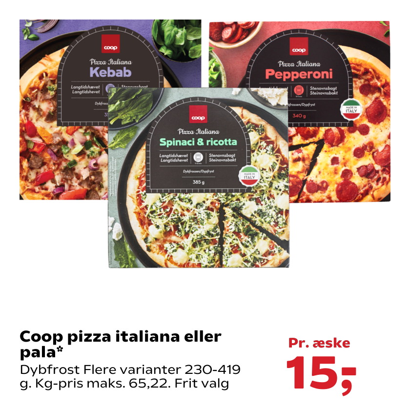 Coop pizza italiana eller pala
