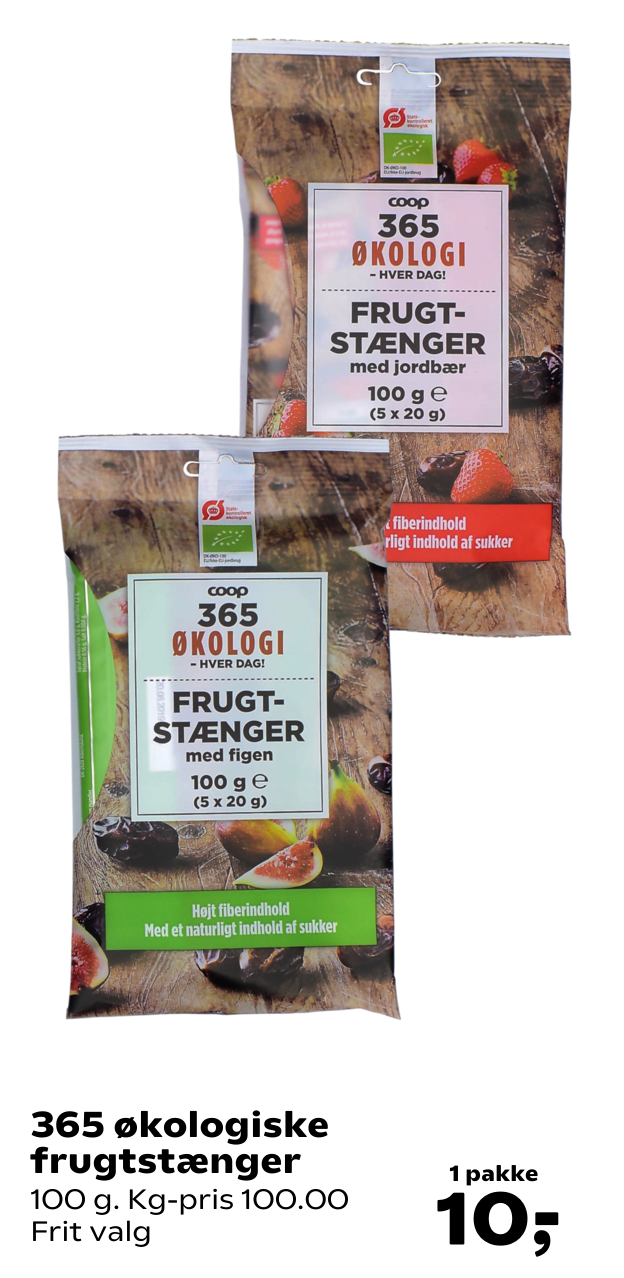 365 økologiske frugtstænger