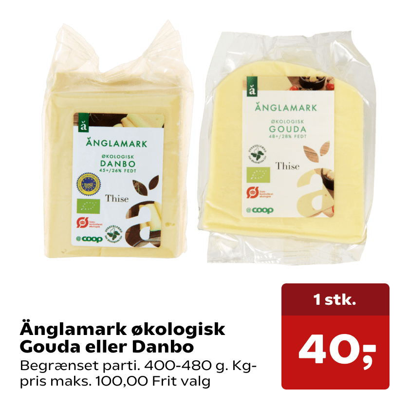 Änglamark økologisk Gouda eller Danbo