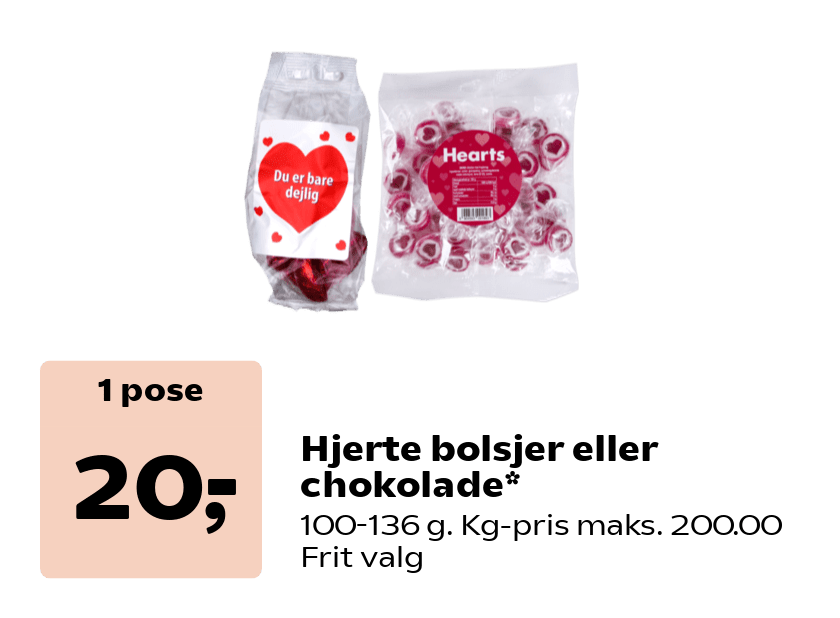 Hjerte bolsjer eller chokolade