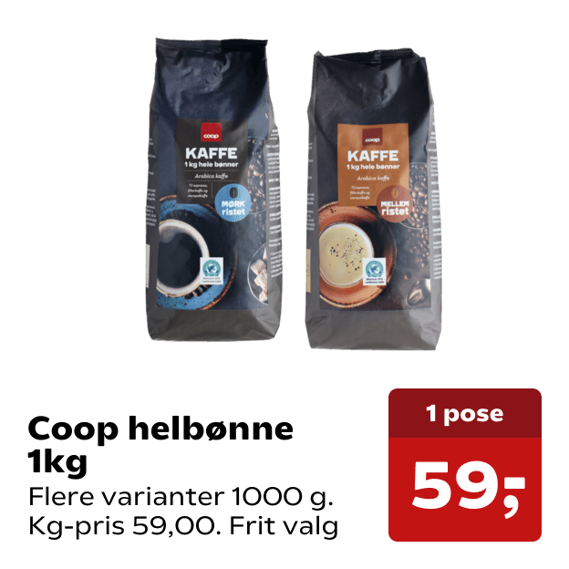 Coop helbønne 1kg