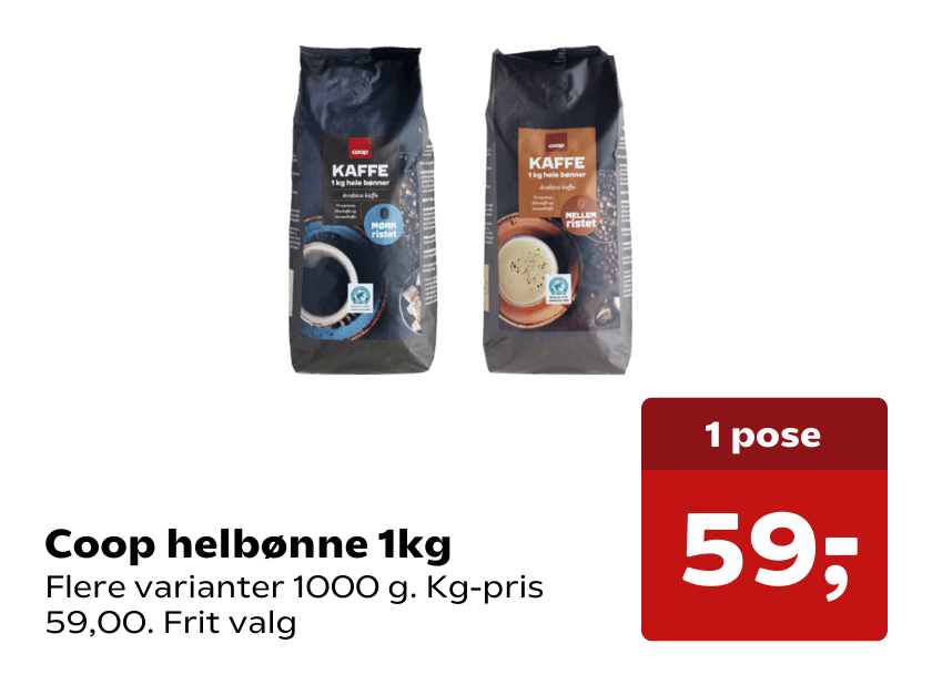 Coop helbønne 1kg