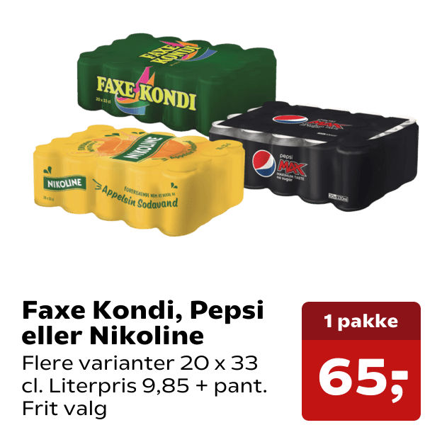 Faxe Kondi, Pepsi eller Nikoline