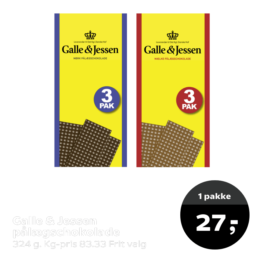 Galle & Jessen pålægschokolade