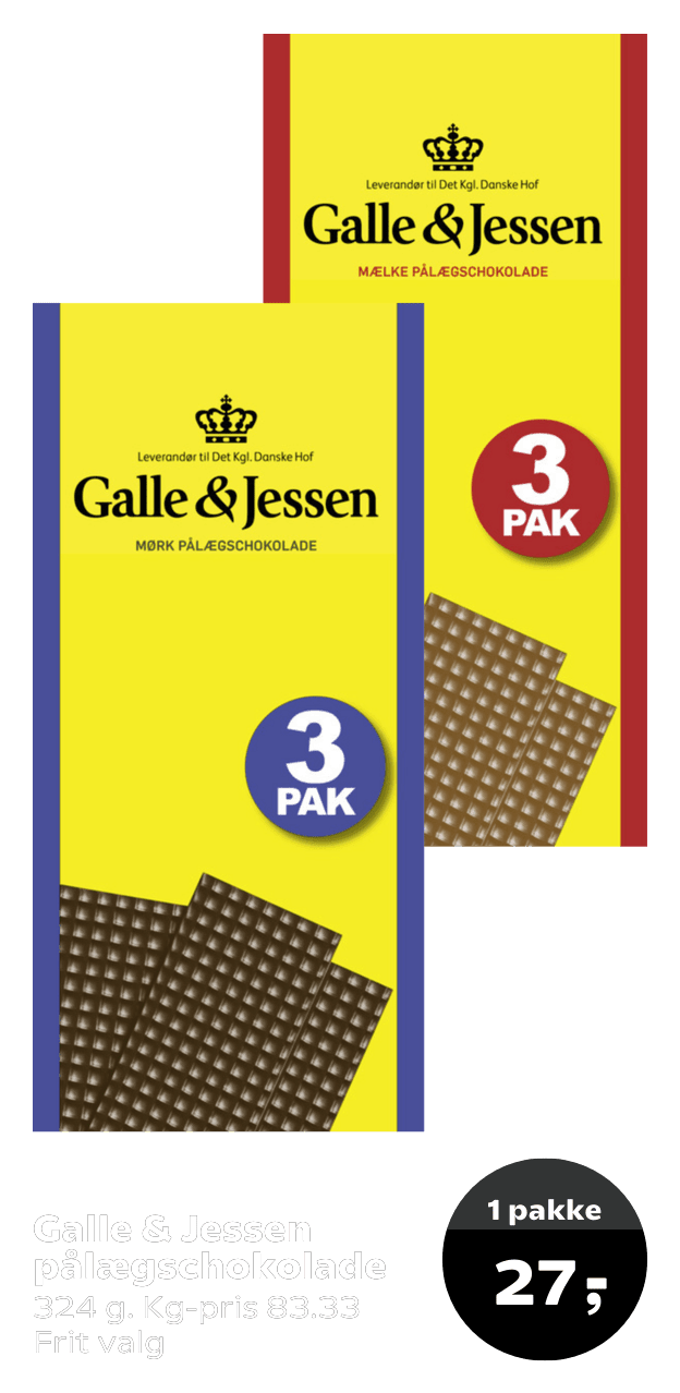 Galle & Jessen pålægschokolade