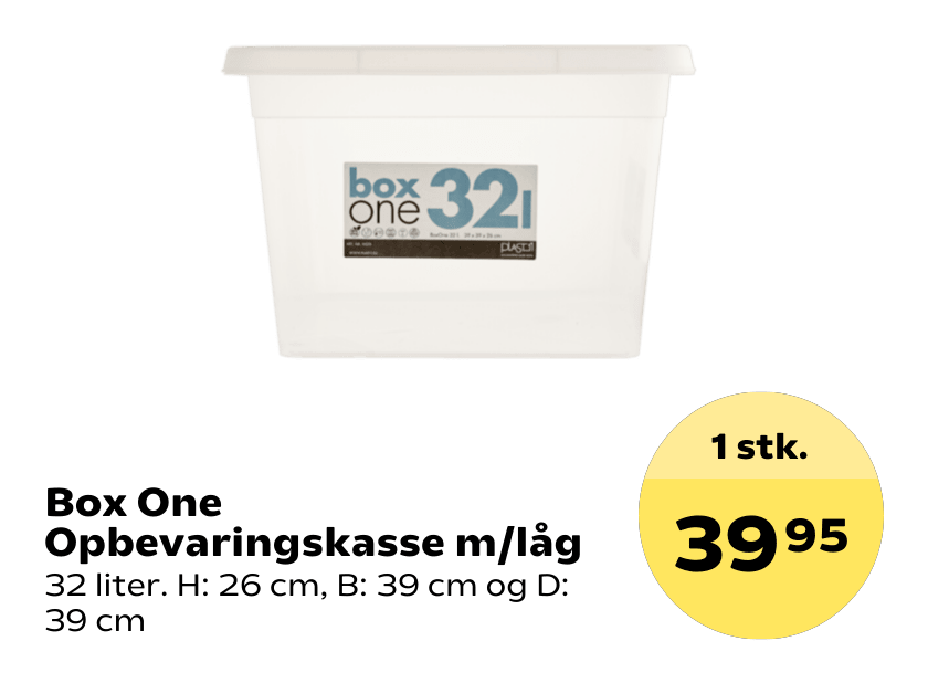 Box One Opbevaringskasse m/låg