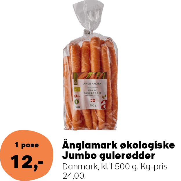Änglamark økologiske Jumbo gulerødder