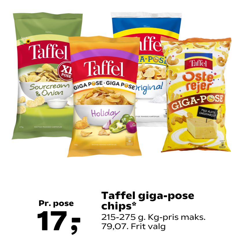 Taffel giga-pose chips