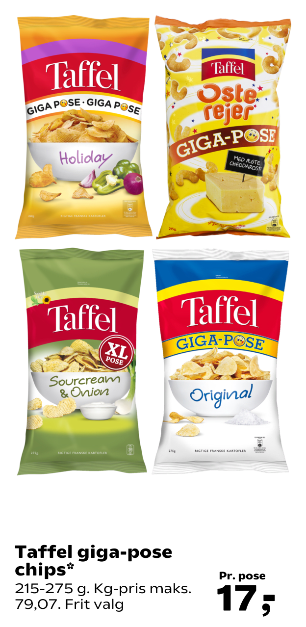 Taffel giga-pose chips