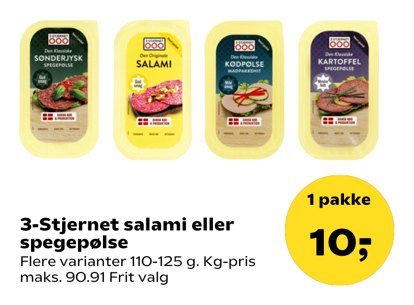 3-Stjernet salami eller spegepølse