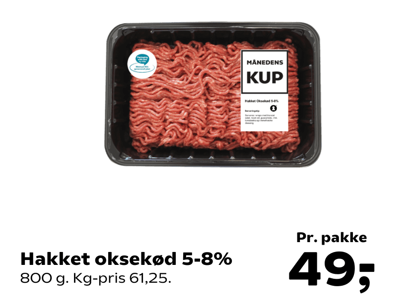 Hakket oksekød 5-8%