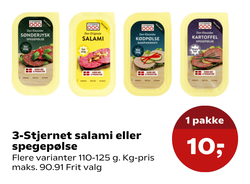 3-Stjernet salami eller spegepølse